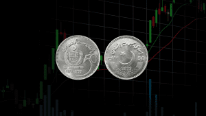 Pakistani rupee (PKR) in relation to the US dollar