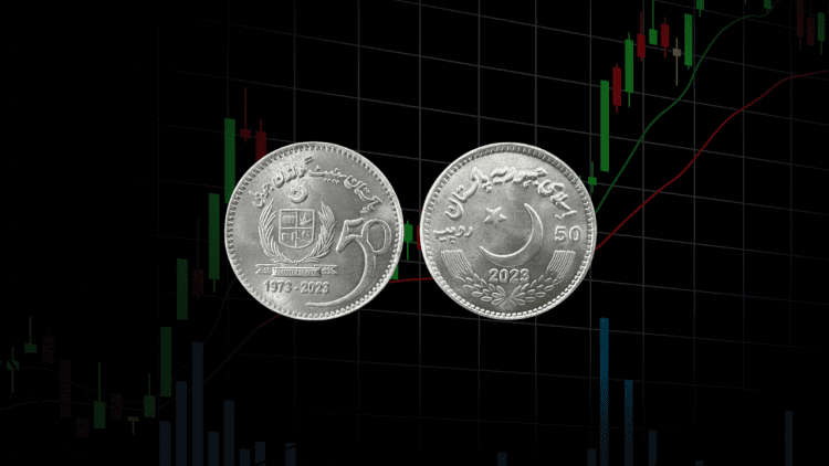Pakistani rupee (PKR) in relation to the US dollar