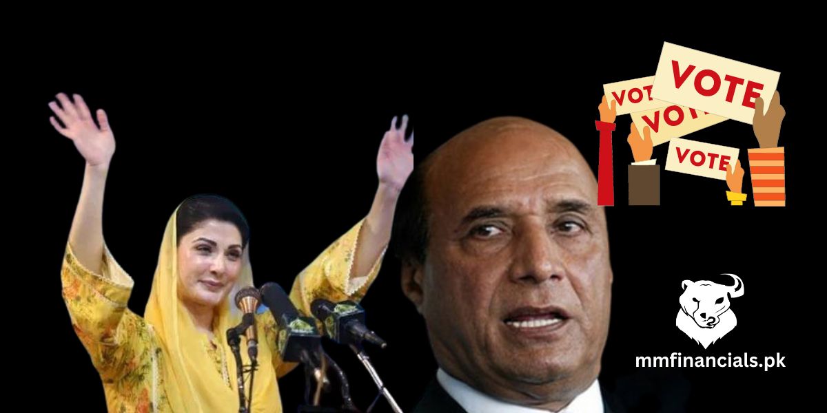 Image: PML-N Chief Organiser Maryam Nawaz addresses party supporters during the election campaign in Okara, criticizing an unnamed 'terrorist party' for being ineligible for an electoral symbol. She references recent developments involving the PTI and its loss of the 'bat' symbol, upheld by the Supreme Court. The PML-N prepares to unveil its manifesto for the February 8 general elections after months of planning by over 30 sub-committees. A tweet in Urdu from PMLN includes a video snippet of Maryam Nawaz addressing the crowd. The text also mentions PTI dropping its plea for contempt against the election monitor, opting for independent candidates with various symbols. The party withdrew the plea, expressing disillusionment with the electoral system. During court proceedings, PTI leader Latif Khosa argued for a level playing field, highlighting incidents of arrests and snatched nomination papers. The dispute raises questions about the fairness of the electoral process as the general elections approach on February 8, 2024.