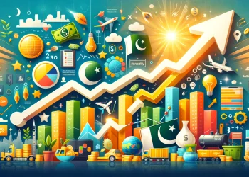 The image illustrating the recent success of Pakistan's stock market is ready. It symbolizes growth and optimism, showcasing elements related to the financial sector and key sectors contributing to the market's rally. This image is designed to complement your blog post about the stock market's positive trajectory.