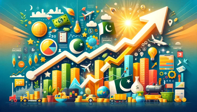 The image illustrating the recent success of Pakistan's stock market is ready. It symbolizes growth and optimism, showcasing elements related to the financial sector and key sectors contributing to the market's rally. This image is designed to complement your blog post about the stock market's positive trajectory.