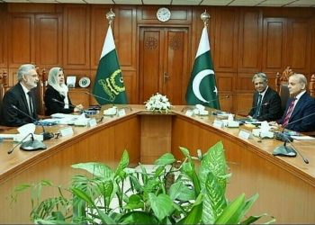 AGP Mansoor Usman Awan and Law Minister Azam Nazeer Tarar attend a meeting between Prime Minister Shehbaz Sharif and Chief Justice of Pakistan Qazi Faez Isa. — Image courtesy of the SC office of public relations