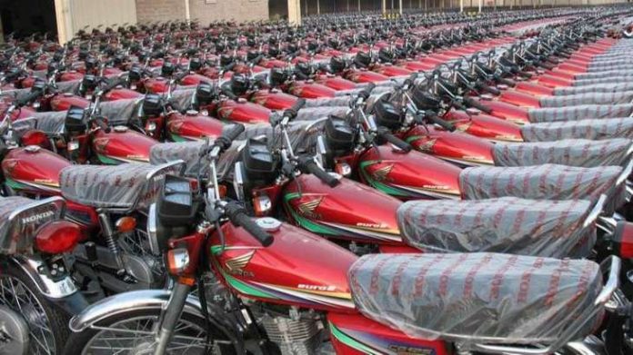 Sales of motorcycles and three-wheelers in Pakistan